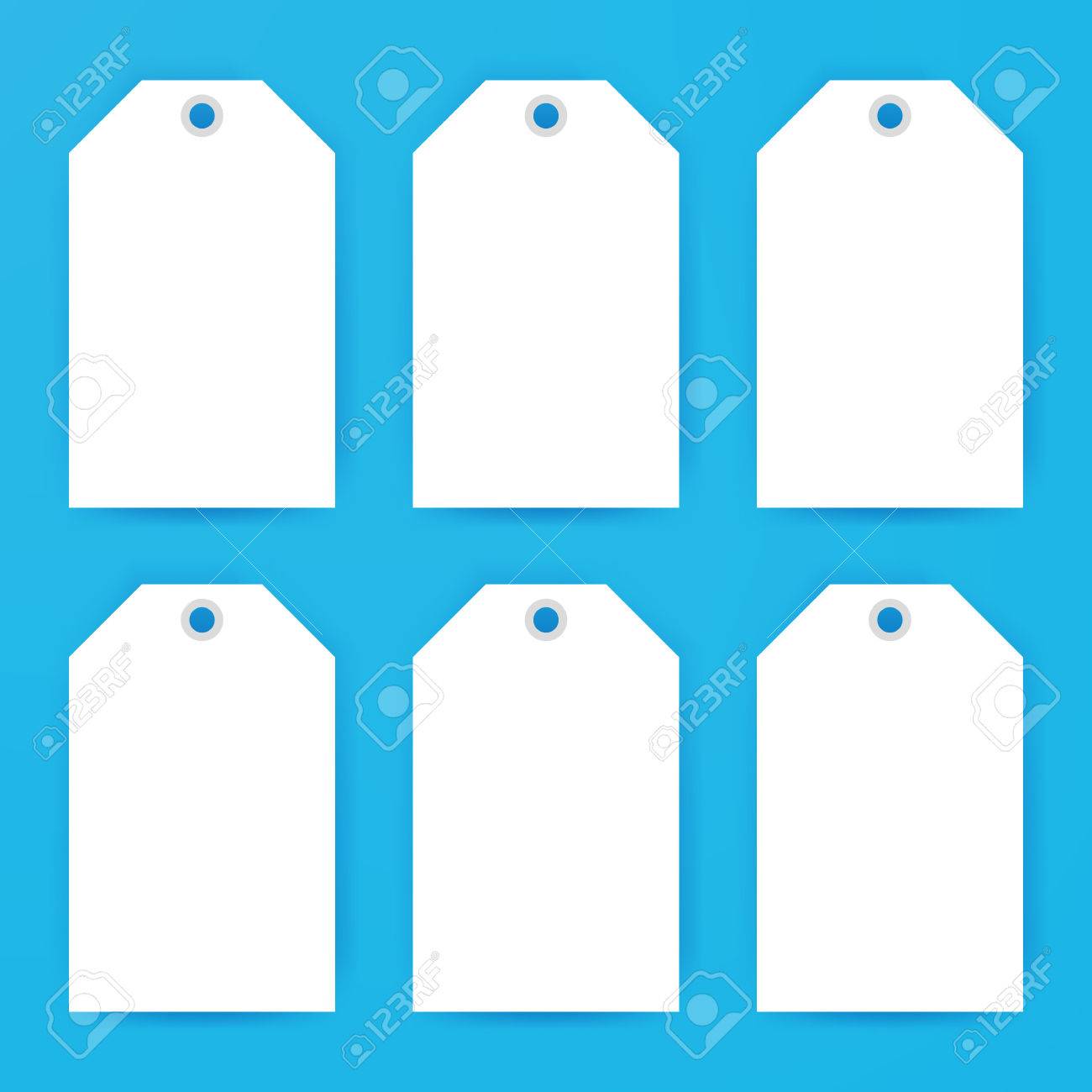 etiquetas de regalo maqueta vacía ilustración vectorial de diseño