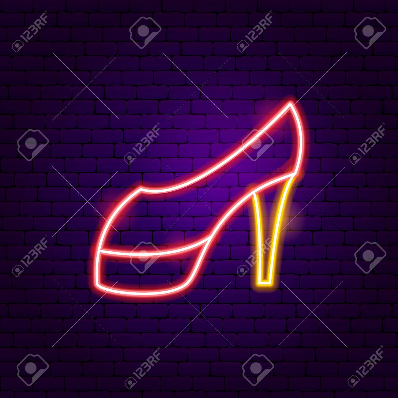 high heels neon