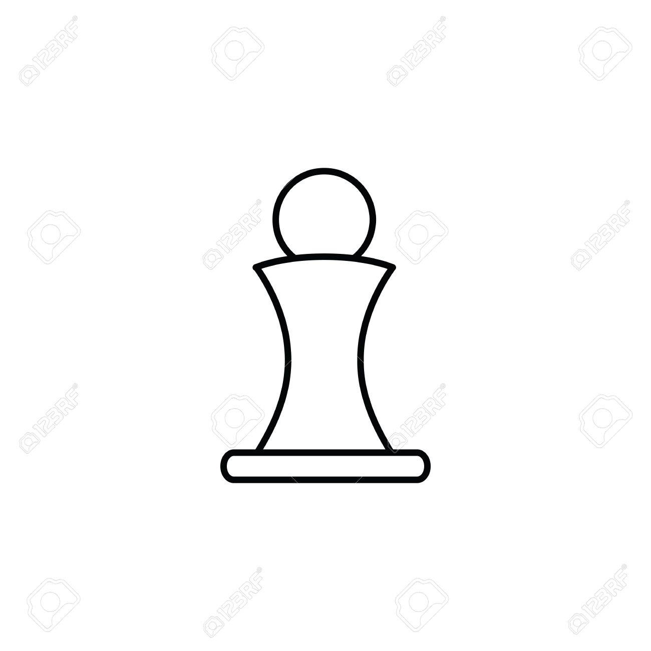 Chess Pawn Icon In Outline Style For Web, Infographics And Creative Design.  Isolated Vector Illustration Royalty Free SVG, Cliparts, Vectors, and Stock  Illustration. Image 80817081., image size:1300x1300