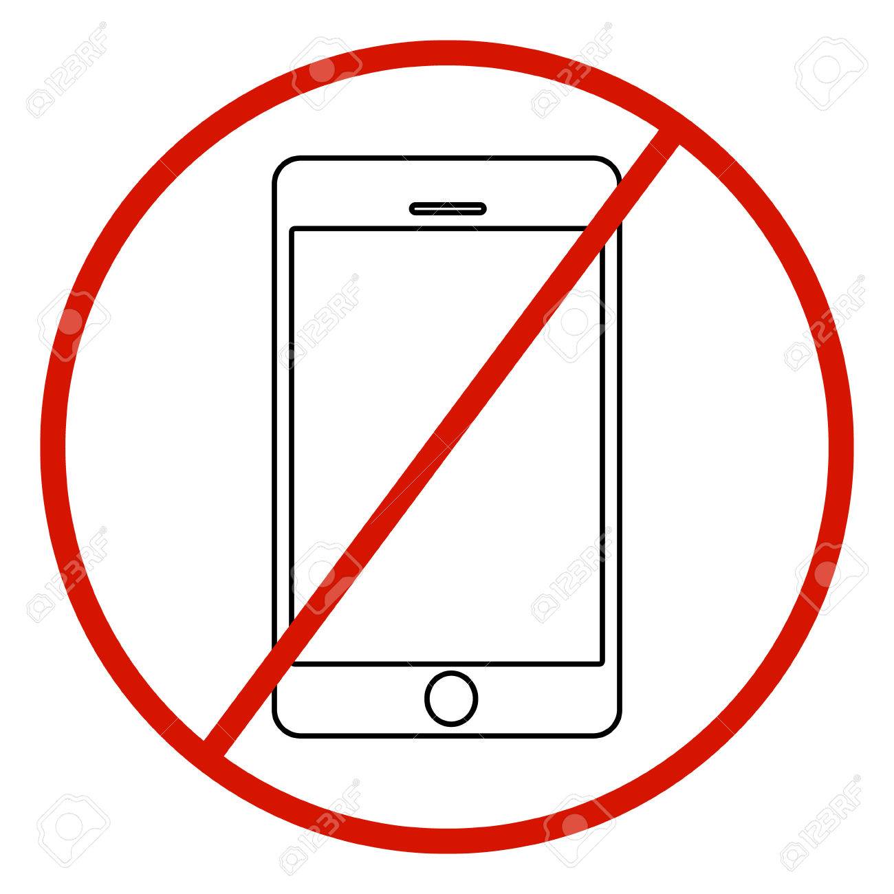 cell phone sign no