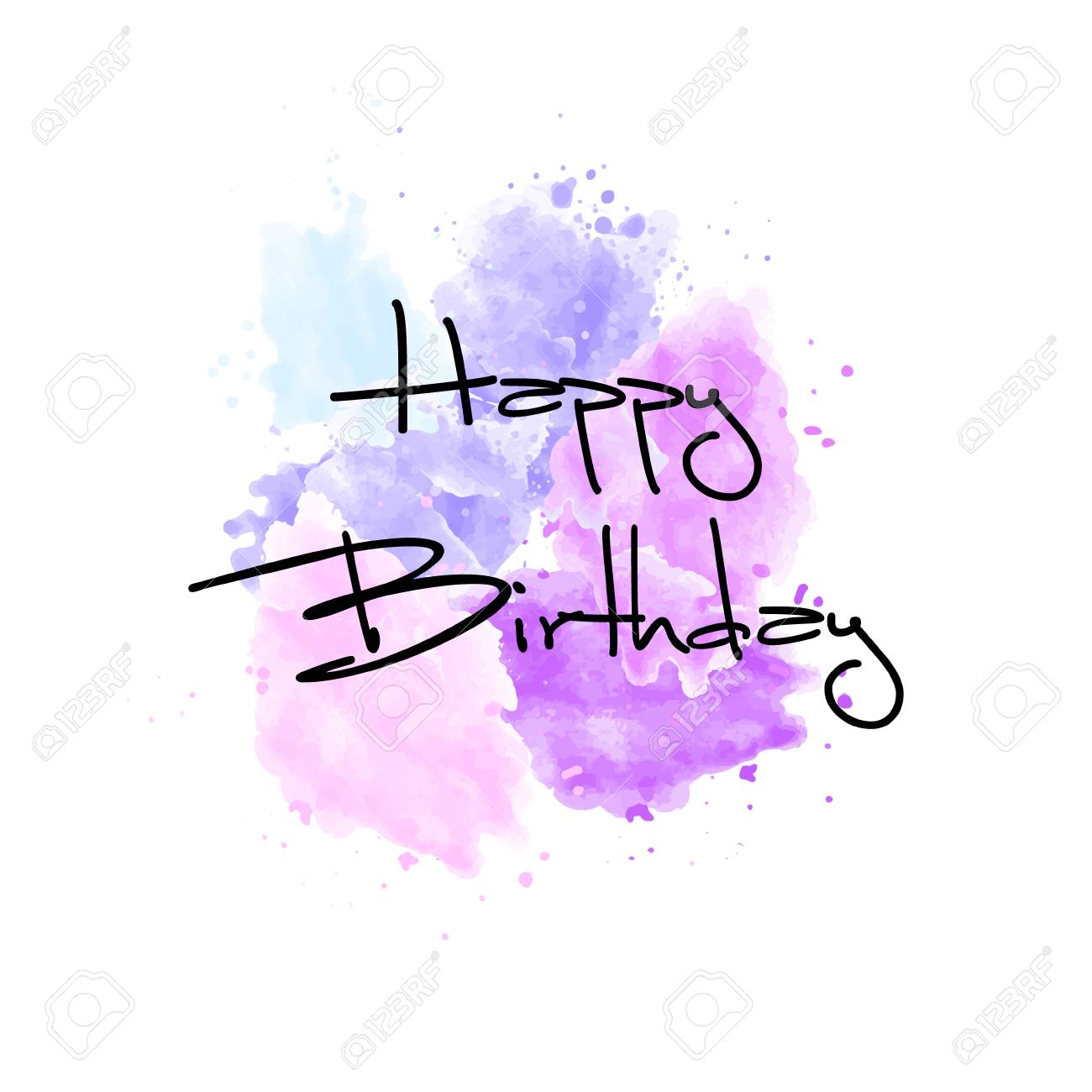 Carte De Voeux Aquarelle Peinte A La Main De Vecteur Joyeux Anniversaire Clip Art Libres De Droits Vecteurs Et Illustration Image Carte De Voeux Aquarelle Peinte A La Main De Vecteur Joyeux Anniversaire Clip Art Libres De Droits Vecteurs Et Illustration Image