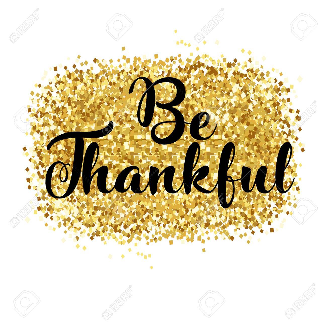 幸せな感謝祭の日カードで感謝と祝福されたテキストである光沢のあるゴールドの秋リースの葉します 手書き書道 手描きのグリーティング カード 招待状 ポスター用イラストのイラスト素材 ベクタ Image