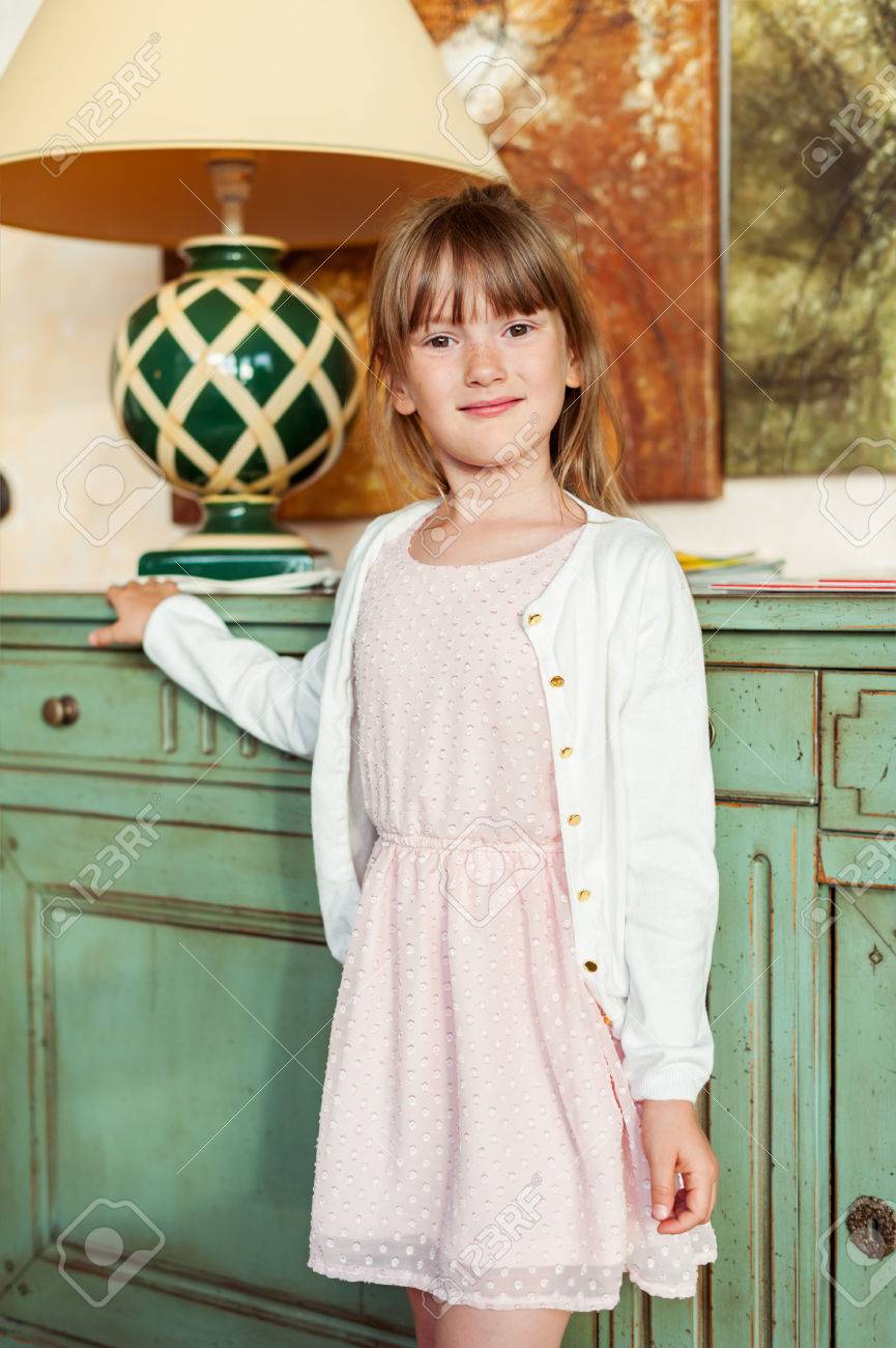 pink dress and cardigan