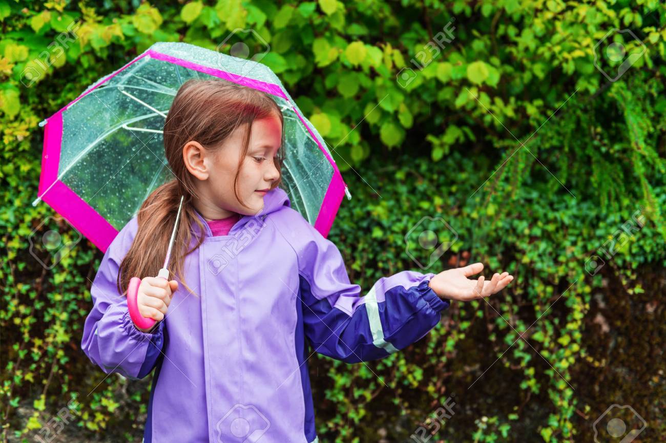 girls purple rain coat