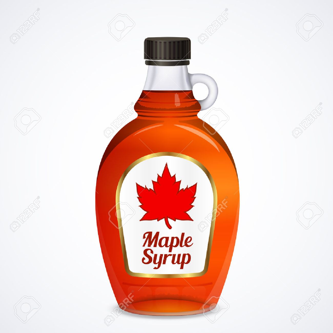 Bottle of maple syrup isolated on white, stock vector graphic illustration - 45585366 Bottle of maple syrup isolated on white, stock vector graphic illustration - 45585366