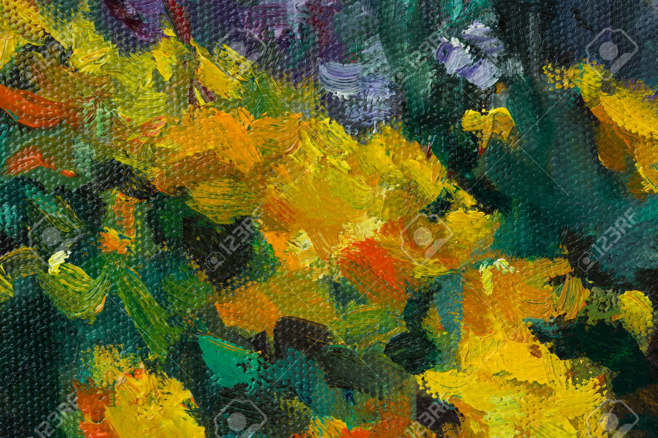 紫と黄色の花の油彩アート 紫と黄色の花の油彩アート ⭐︎【美品】⭐︎ 花瓶に黄色と