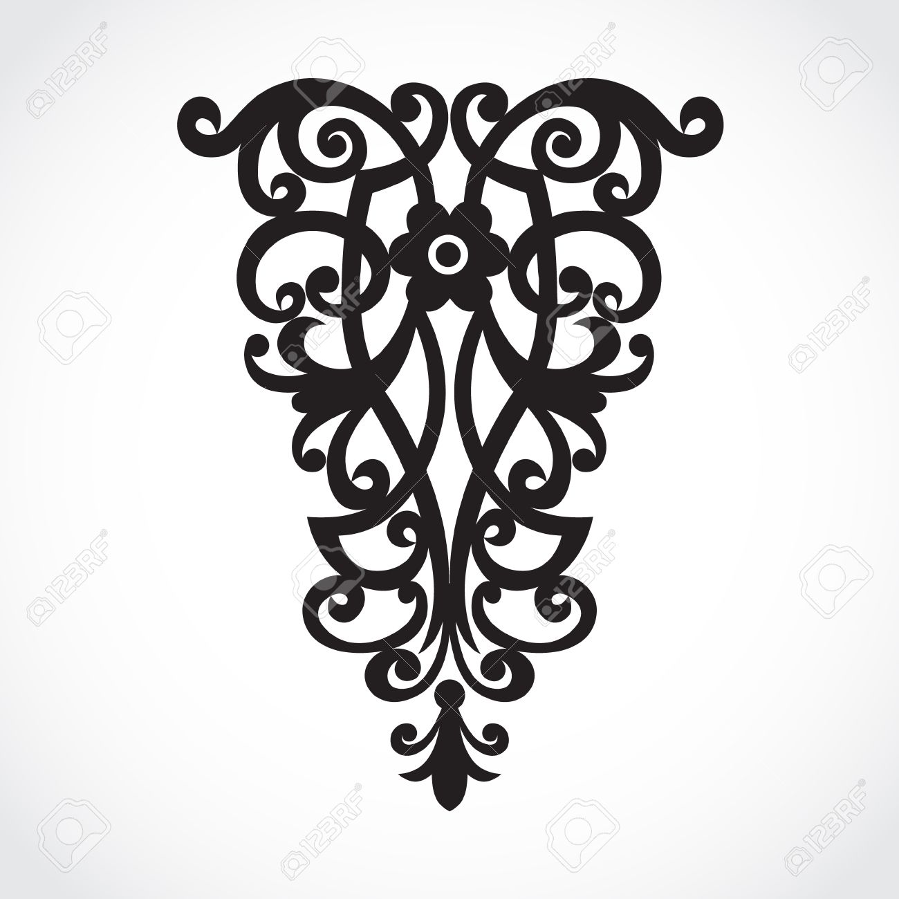 vector vector baroque ornament in victorian style ornate element for design toolkit for designer blue ornamental pattern for wedding invitations and
