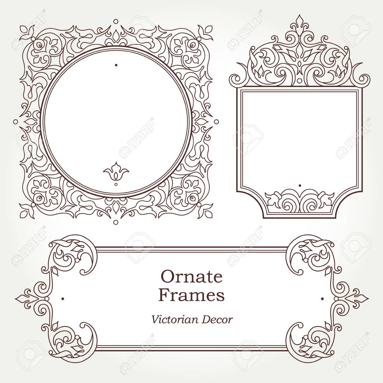 vector decorative frame in victorian style elegant element for royalty free cliparts vectors and stock illustration image 48223169 123rf com