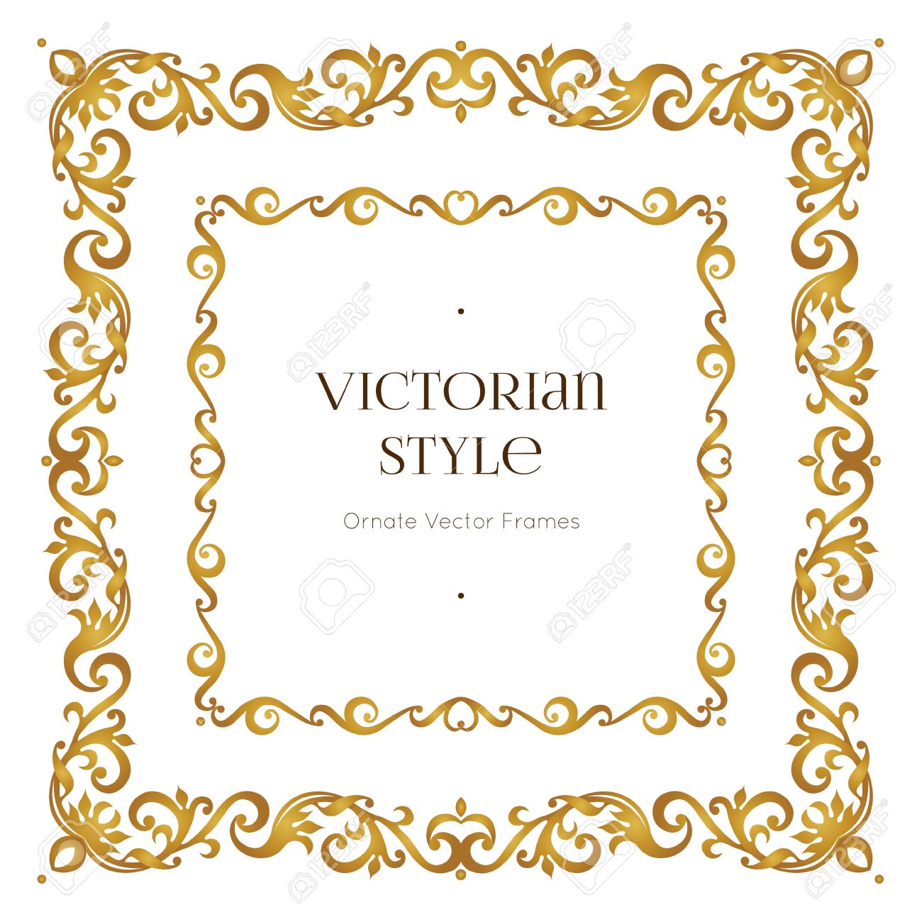 vector golden precious frame for design template elegant element