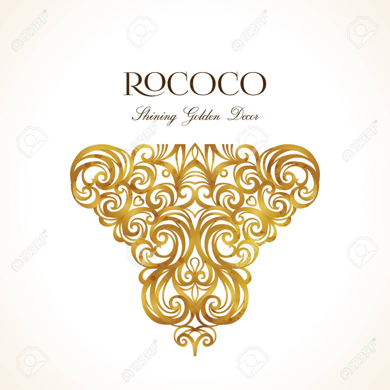 vector vintage decor ornate floral vignette for design template