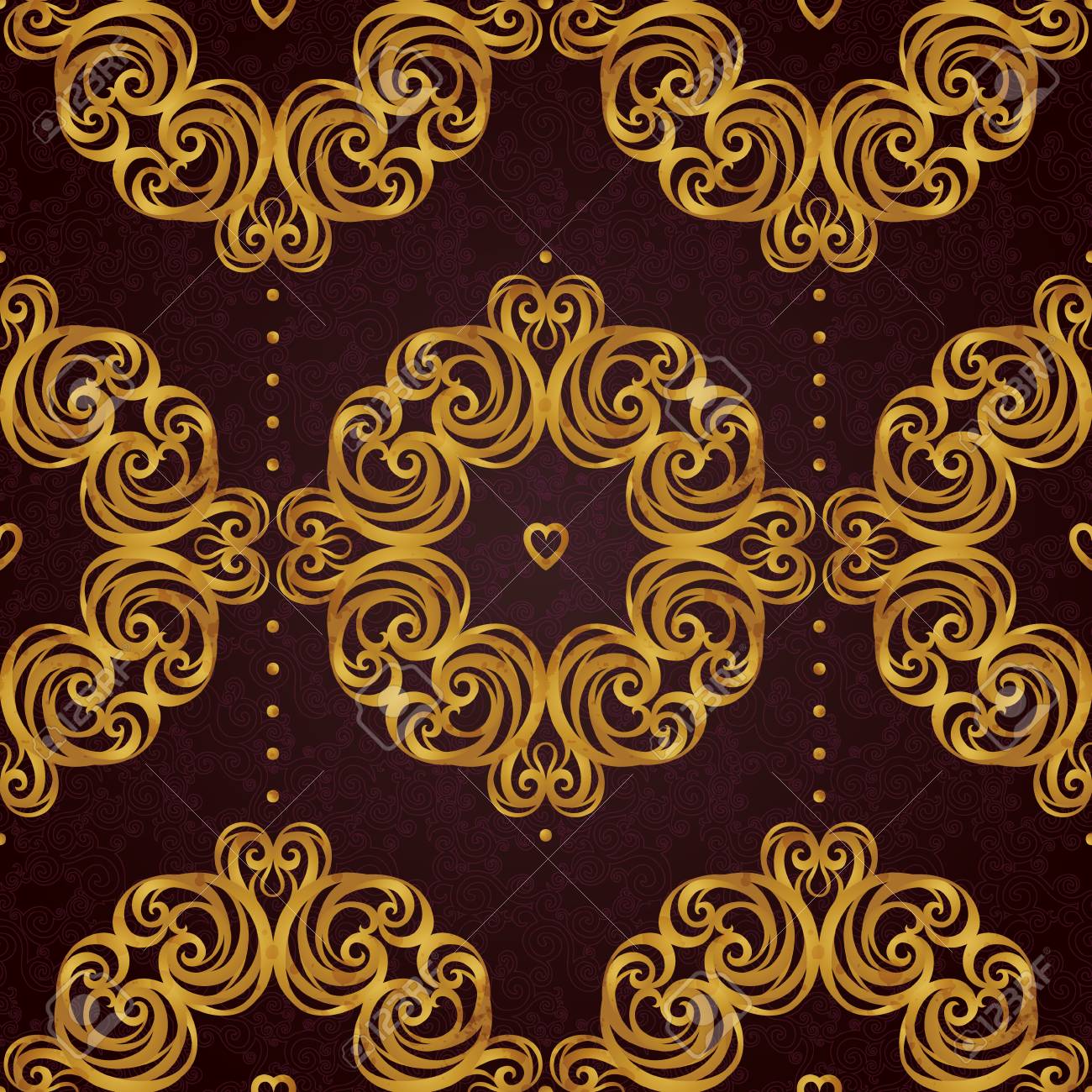 Vector Vintage Decor Ornate Floral Seamless Pattern For Design Royalty Free Cliparts Vectors And Stock Illustration Image 111785908