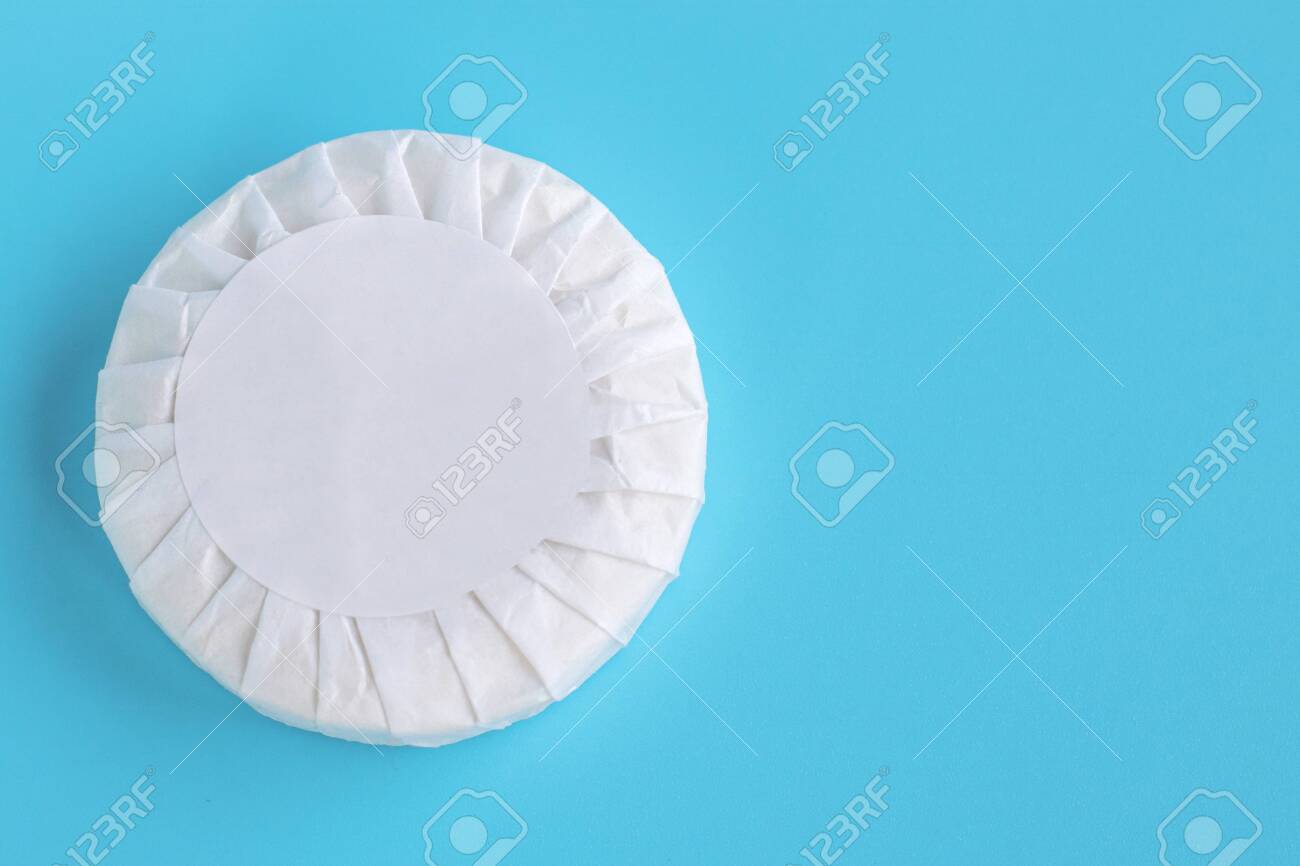 Download Mockup Soap In Paper Packaging On A Blue Back Stock Photo Picture And Royalty Free Image Image 139861437