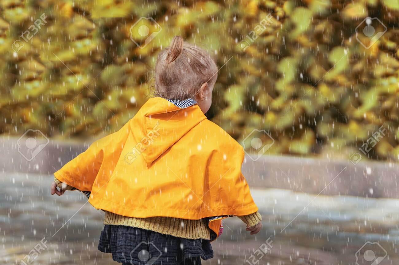 small yellow raincoat