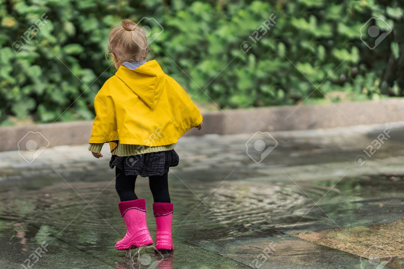 pink rubber raincoat