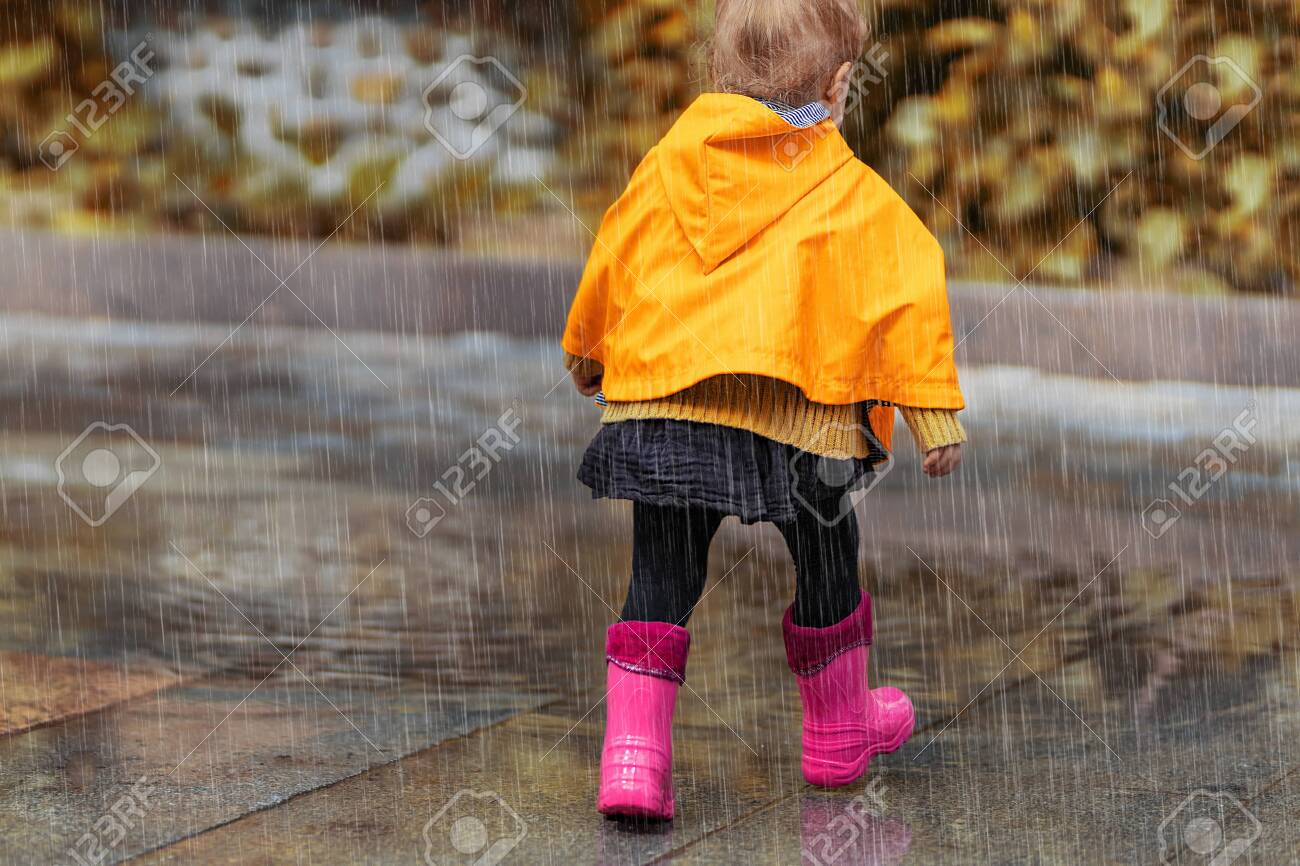 pink rubber raincoat