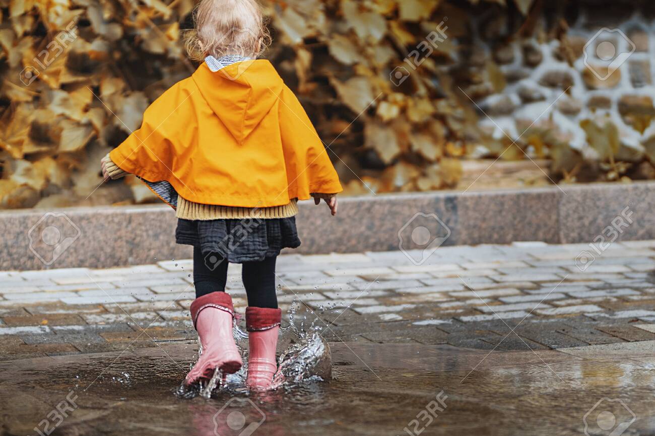pink rubber raincoat