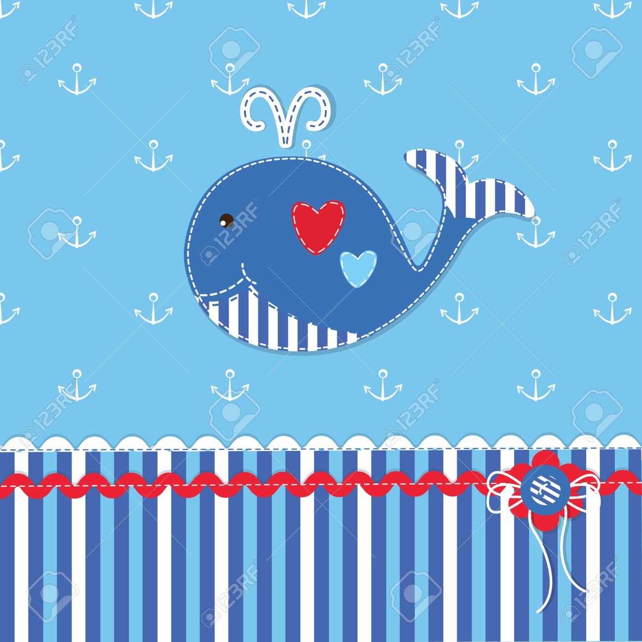 Fondo Del Bebe Con La Ballena Linda Para Baby Shower Invitaciones