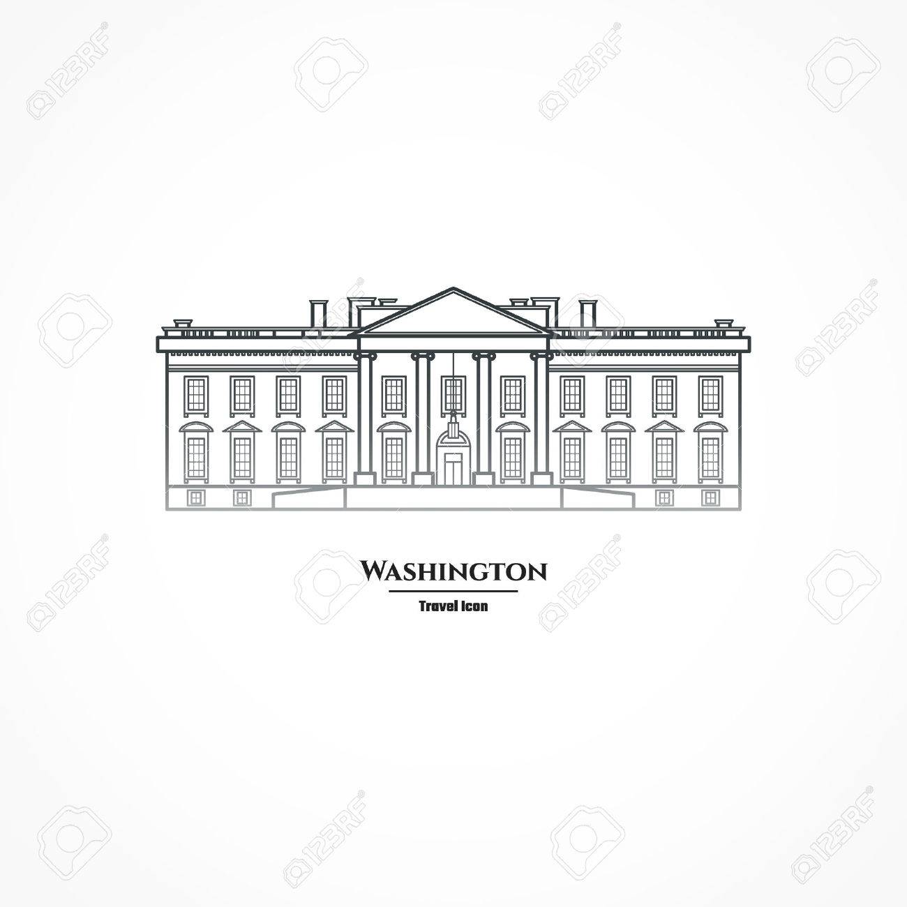 図概要 ワシントン アメリカ合衆国ホワイトハウスのイラスト素材 ベクタ Image