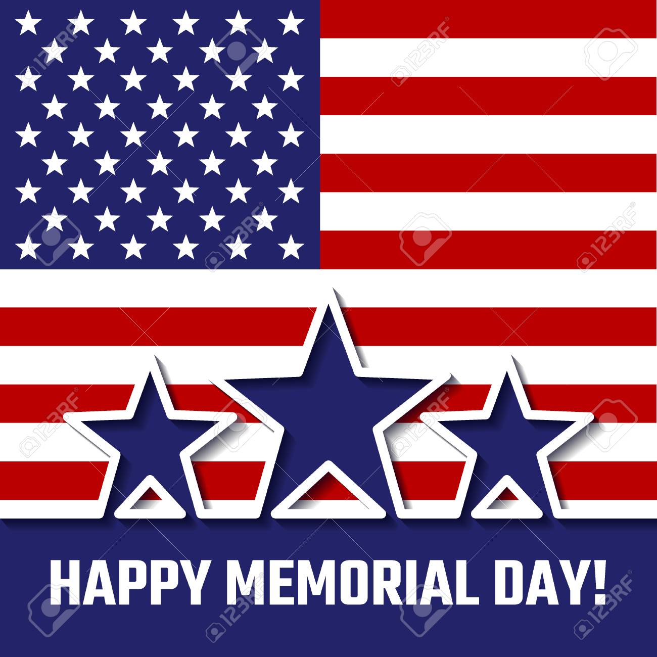 vector illustration of memorial day for design website background american flag website background