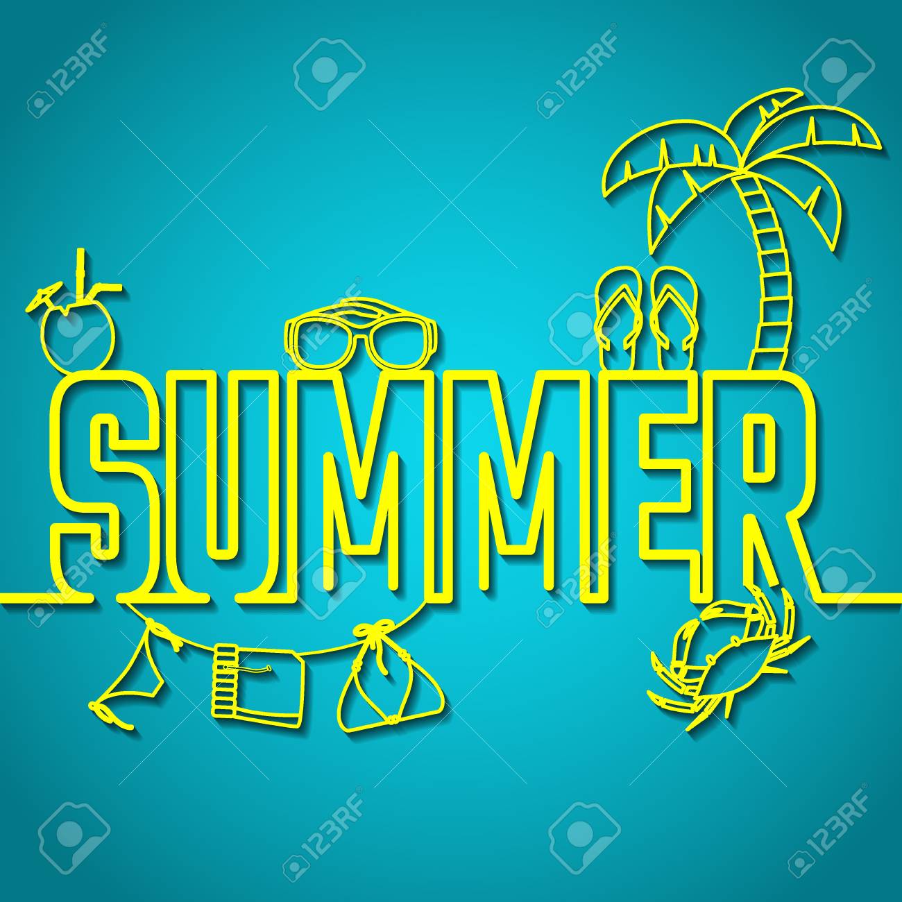 デザイン バナー 背景 概要ビーチ Lettring のベクター イラストです 観光インフォ グラフィック シルエットの要素 Treval 情太陽と海の リゾートのテンプレートのイラスト素材 ベクタ Image