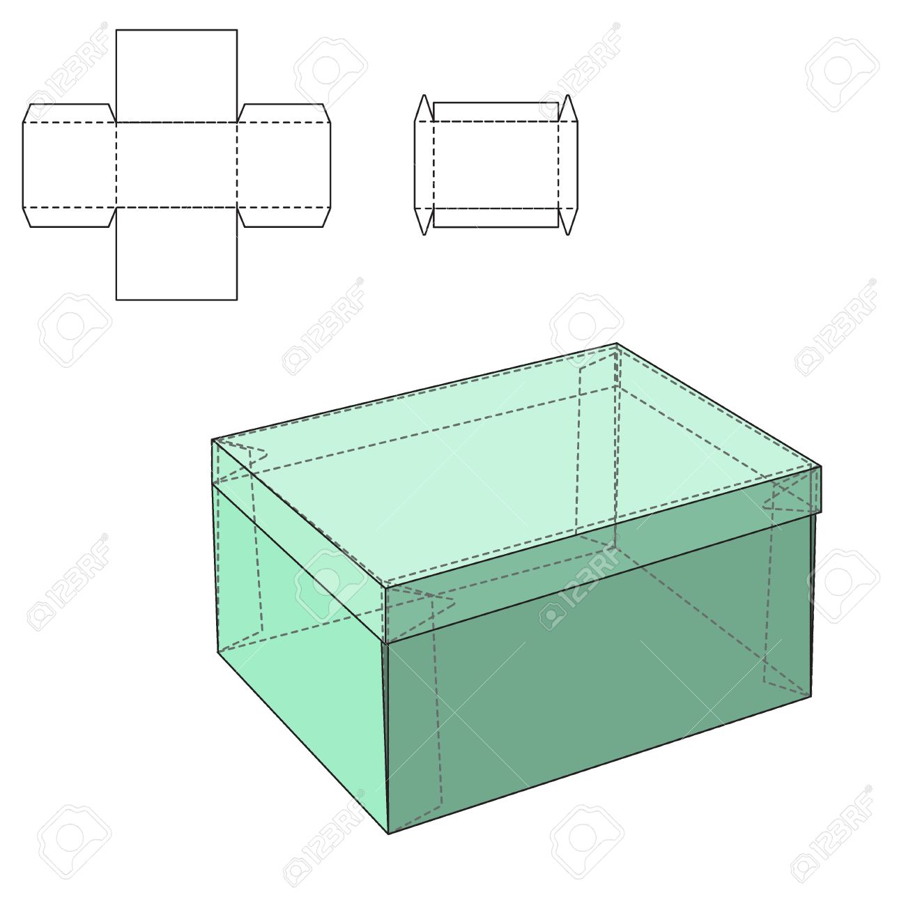 box folding template