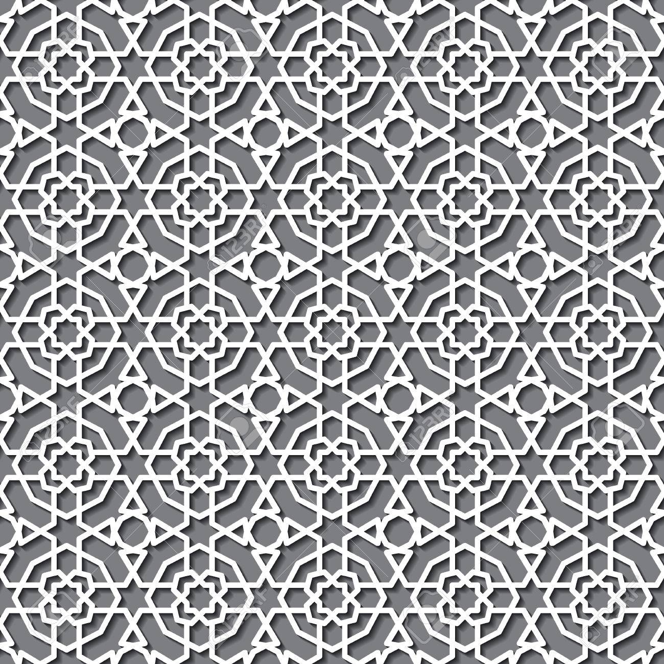 Vector Illustration Of Geometric Arabic Seamless Pattern For Royalty Free Cliparts Vectors And Stock Illustration Image 47422557
