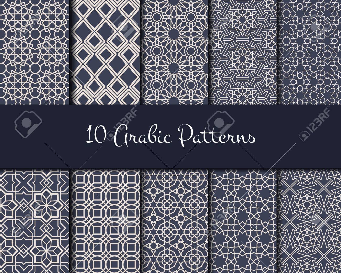 Vector Illustration Of Geometric Arabic Seamless Pattern For Royalty Free Cliparts Vectors And Stock Illustration Image 48124150