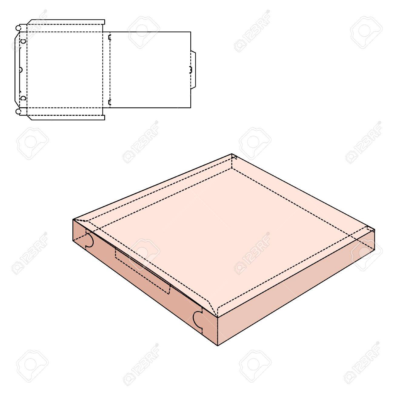 Vector Illustration of pizza craft Box for Design, Website, Background, Banner. Delivery Folding package Template. Fold pack with die line for your brand on it - 48116863 Vector Illustration of pizza craft Box for Design, Website, Background, Banner. Delivery Folding package Template. Fold pack with die line for your brand on it - 48116863