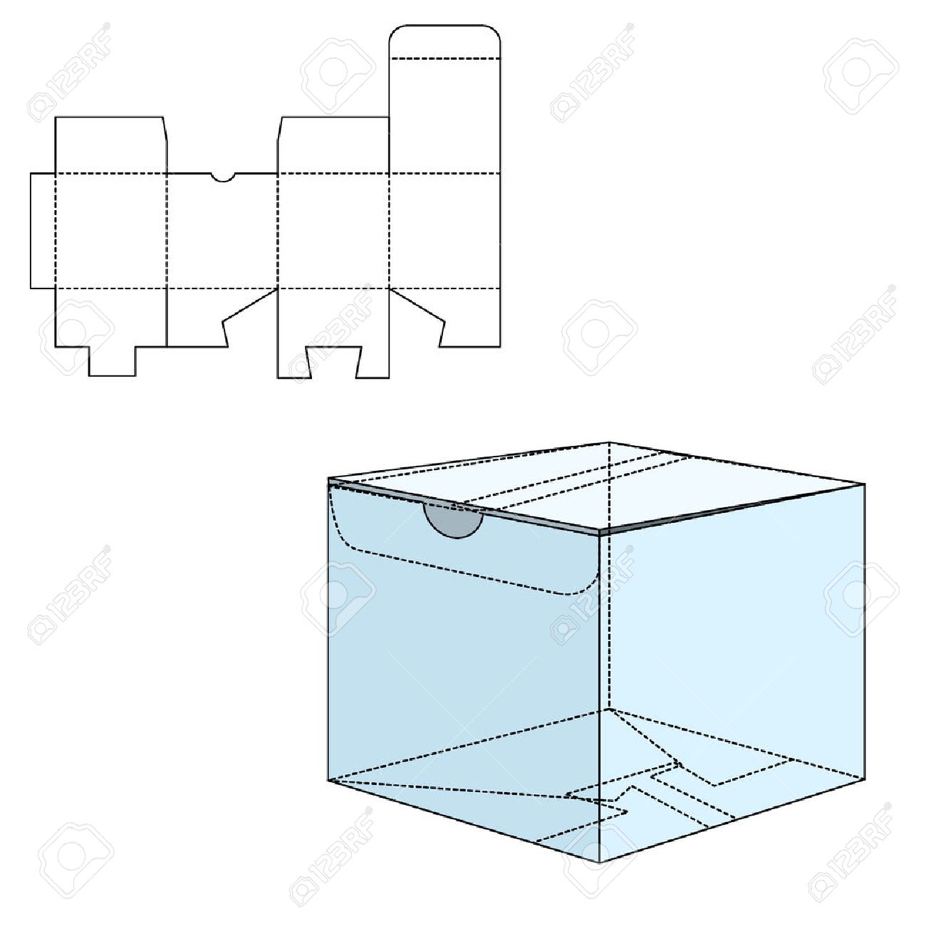 box folding template