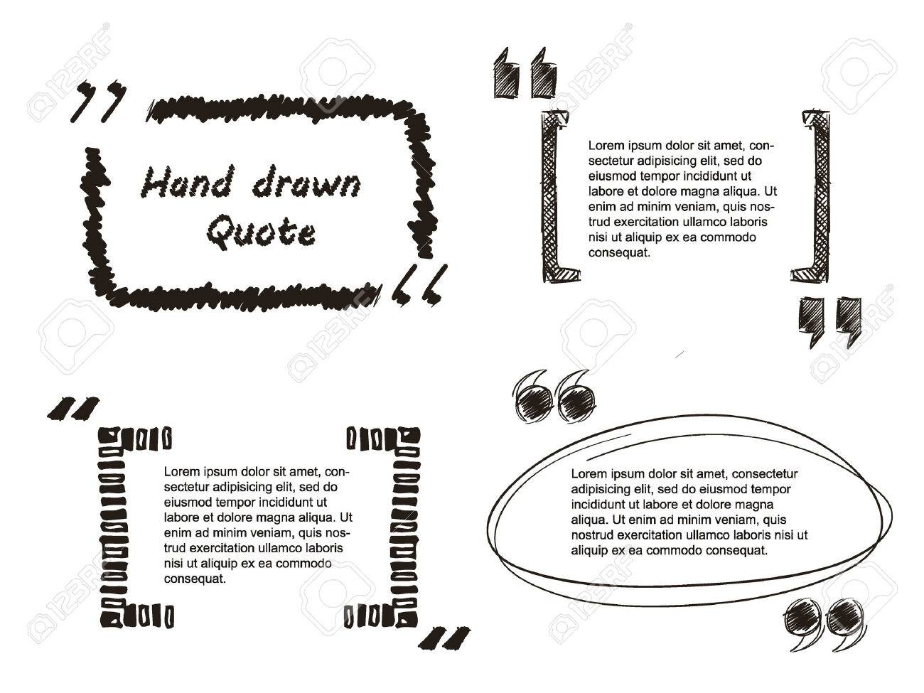 Vector Illustration of Quote hand drawn for Design, Website, Background, Banner. Note bubble symbol Element Template - 48124189 Vector Illustration of Quote hand drawn for Design, Website, Background, Banner. Note bubble symbol Element Template - 48124189