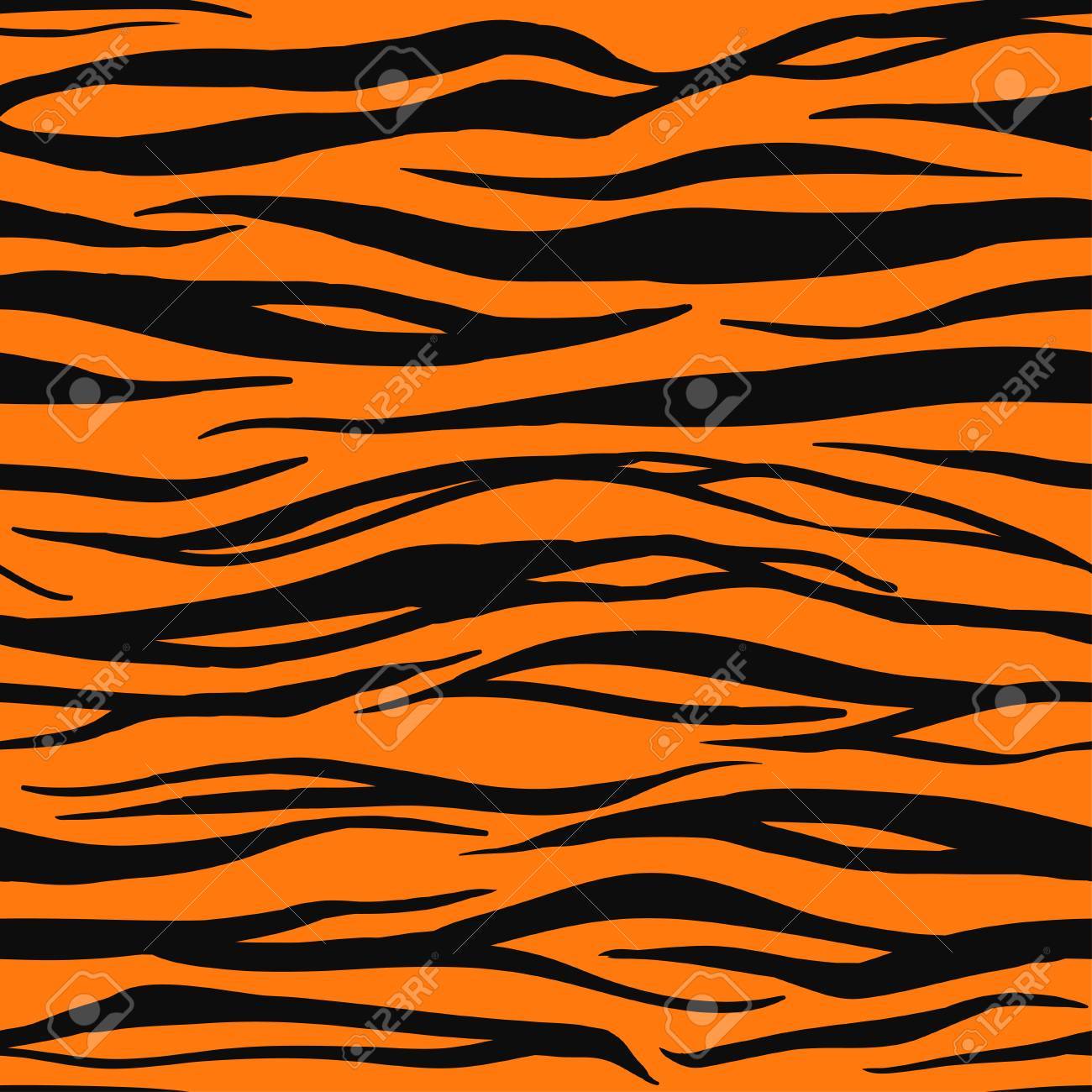 vector illustration of tiger print seamless pattern wild texture tiger print template
