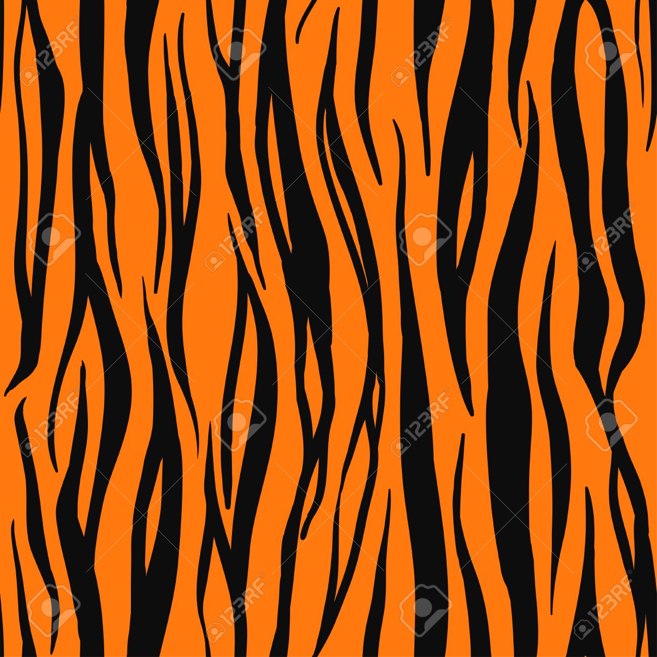 Vector Illustration Of Tiger Print Seamless Pattern Wild Texture