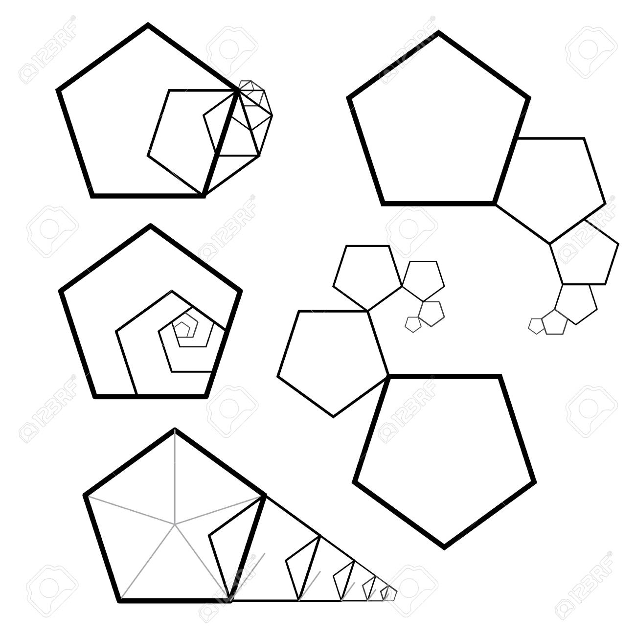 黄金比 カバー テンプレートのデザインイラスト のイラスト素材 ベクタ Image