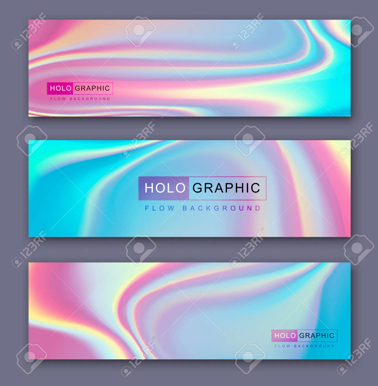 Set of Modern holographic pearl fllow abstract banners. Liquid vector illustration background - 169522121 Set of Modern holographic pearl fllow abstract banners. Liquid vector illustration background - 169522121