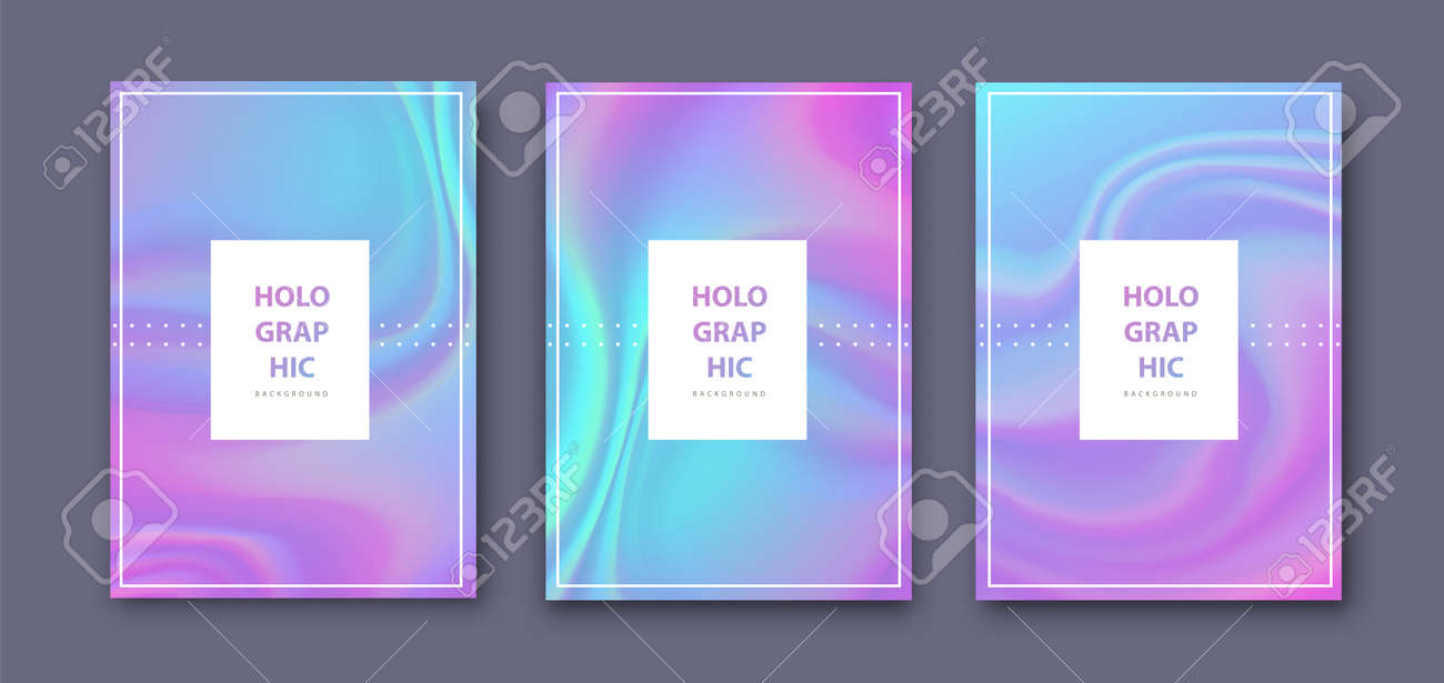 Set of Modern holographic pearl fllow abstract covers. Liquid vector illustration background - 169522130 Set of Modern holographic pearl fllow abstract covers. Liquid vector illustration background - 169522130