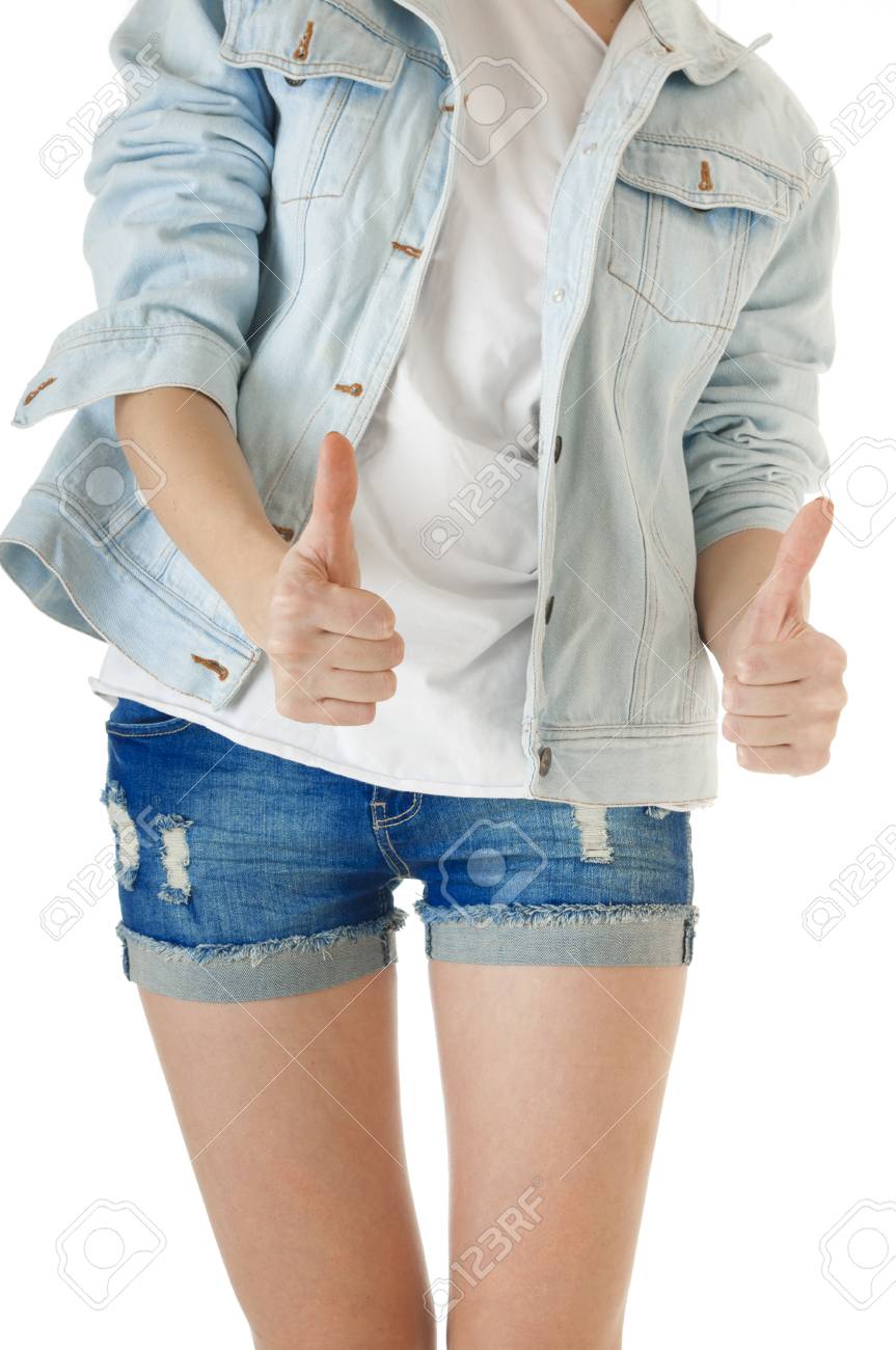 jean shorts with jean jacket