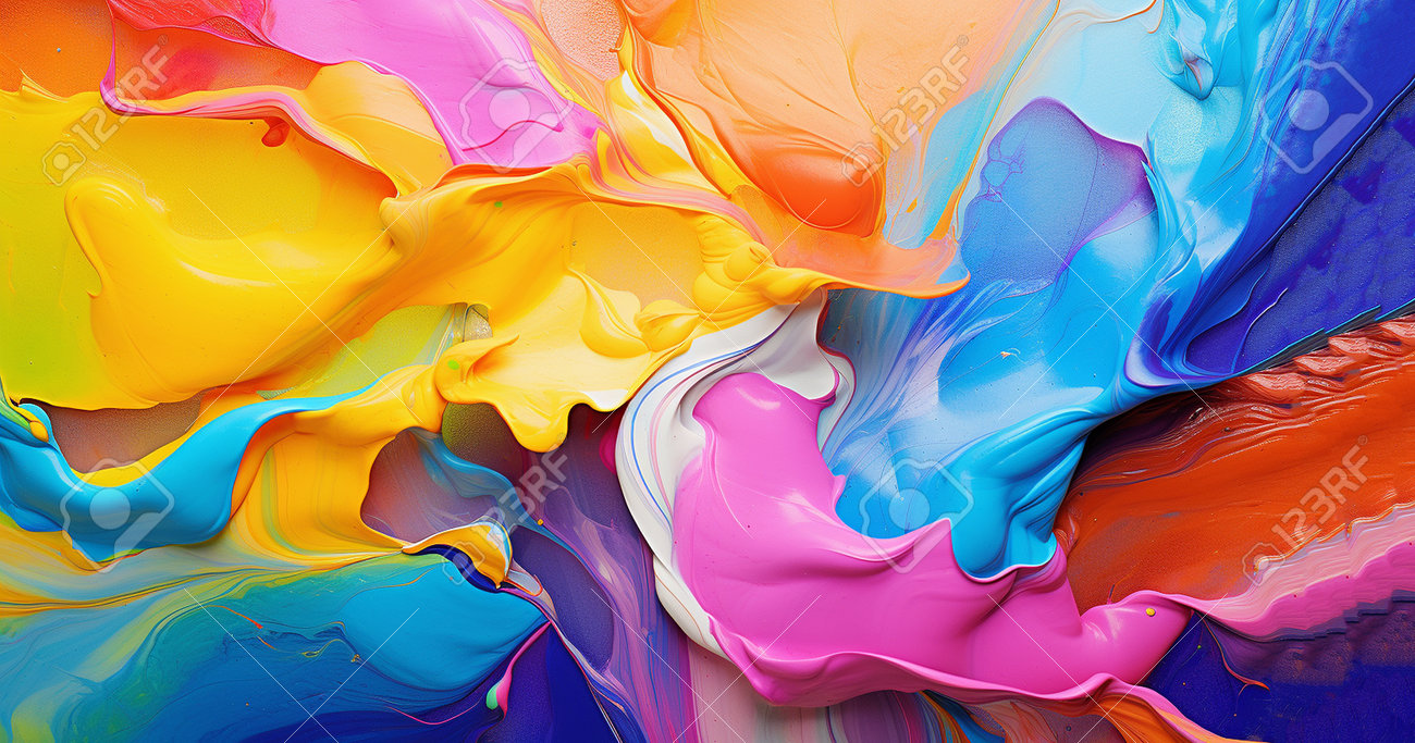 手描きのアクリル画。抽象的なアートの背景。キャンバスにアクリル  