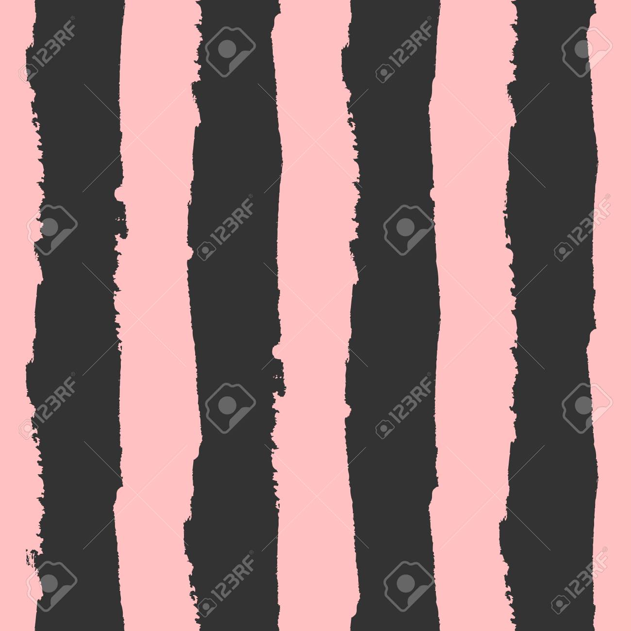 ラフブラシで塗られた垂直ストライプ。シームレスなパターン。グランジ