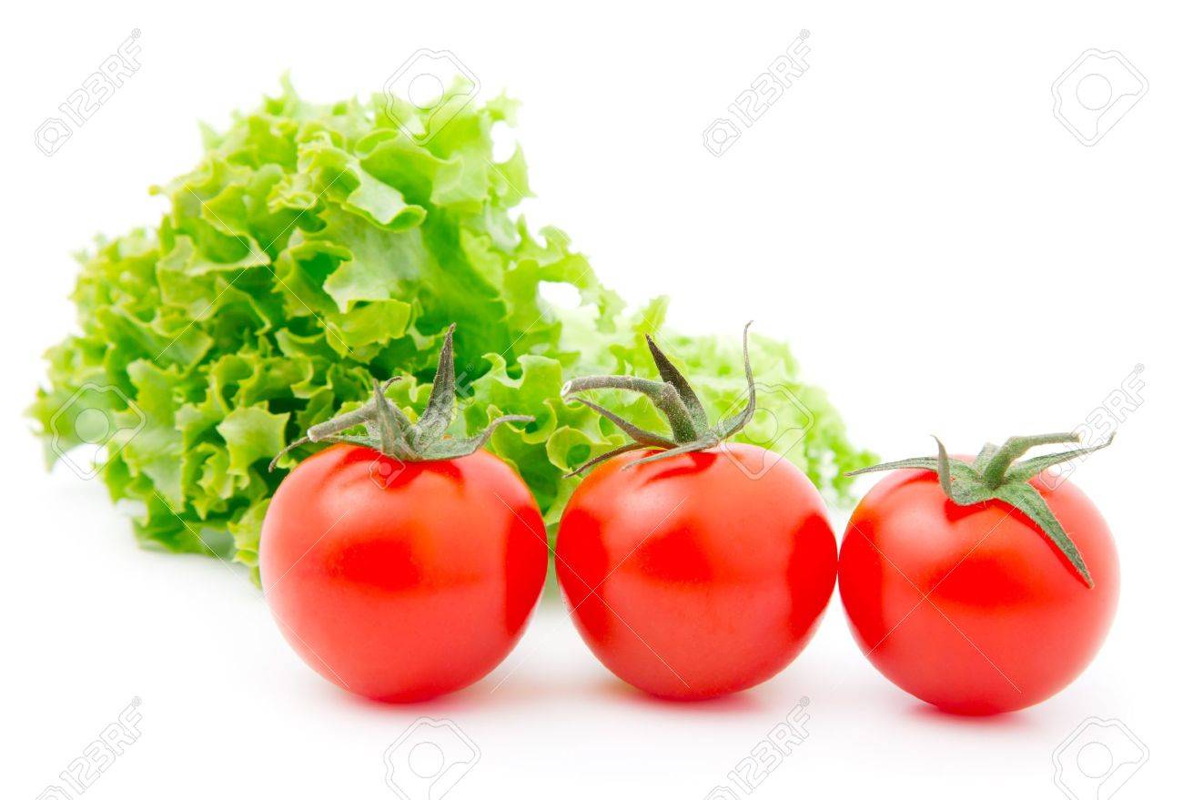 Red cherry tomato and salad lettuce - 10117846 Red cherry tomato and salad lettuce - 10117846