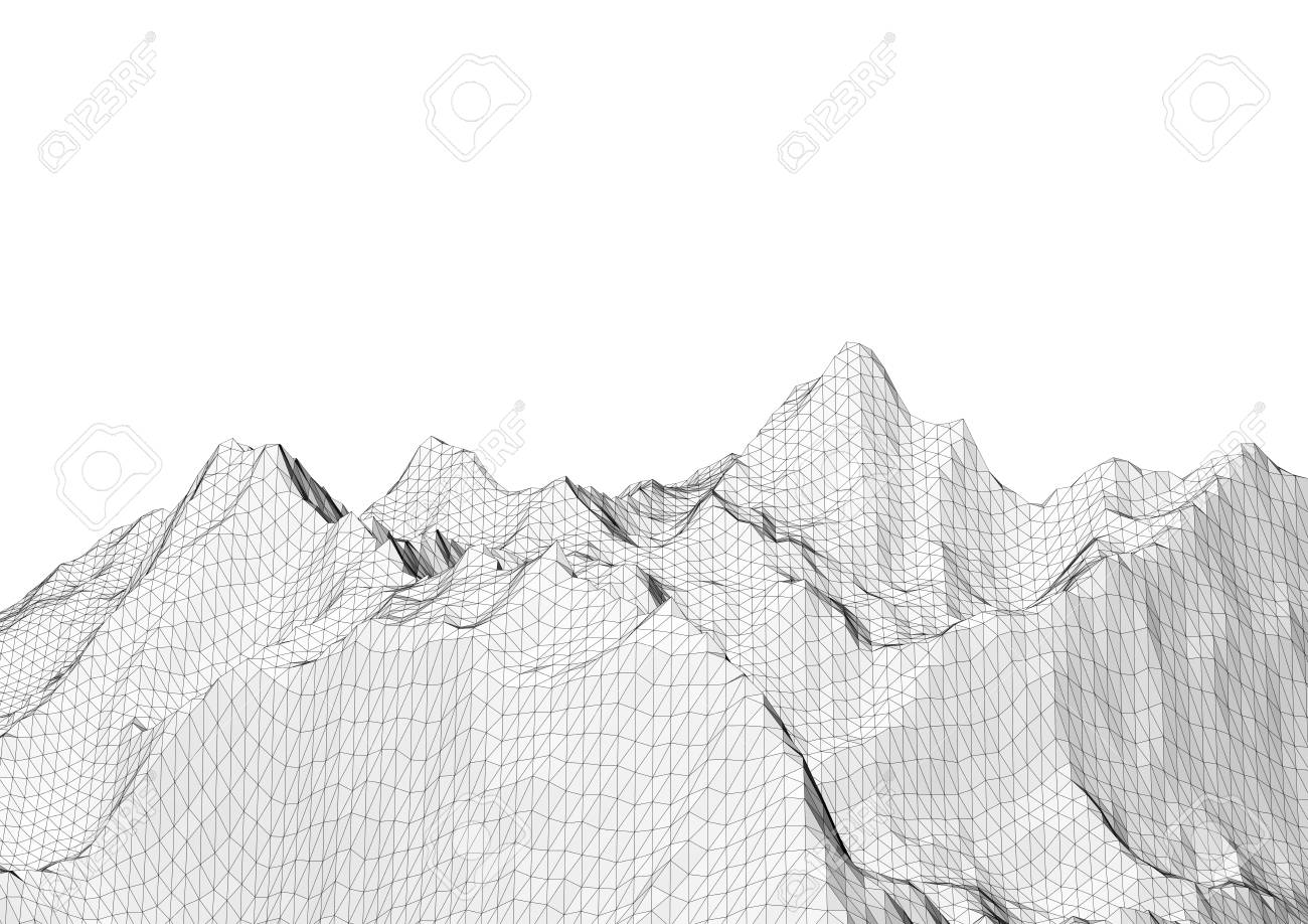 Low Poly Mountains Landscape Polygonal Shapes Peaks 3d Illustration Stock Photo Picture And Royalty Free Image Image 71216186