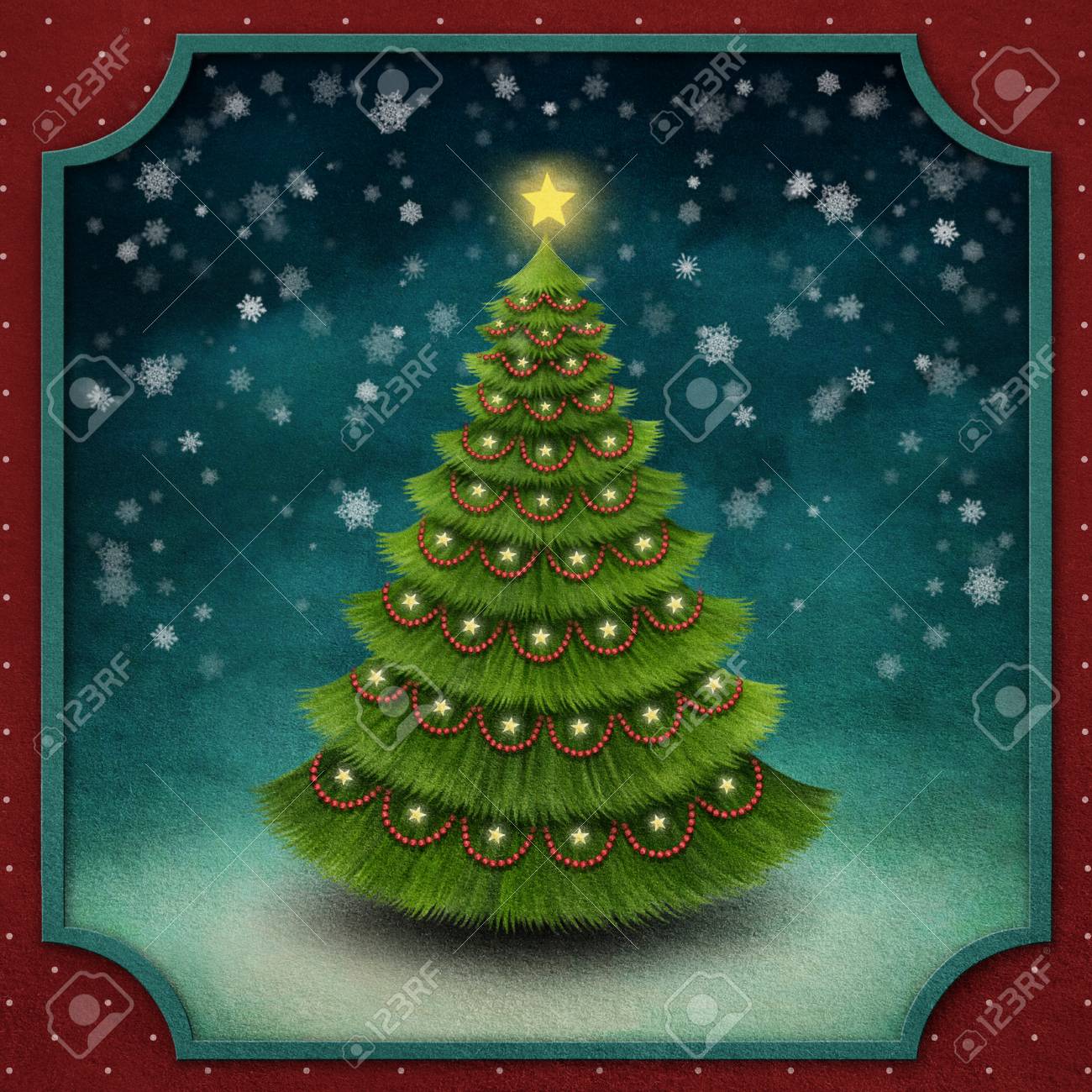 christmas background with decorated christmas tree computer stock computer christmas tree