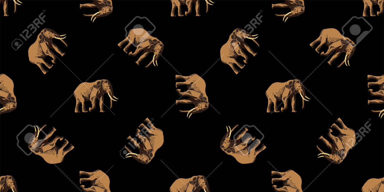 ETHNIC TREND. PAINTING IN AFRICAN STYLE. SEAMLESS AFRICAN PATTERN. TRADITIONAL PATTERN. savanna animals. elephant. Vector illustration. Fashion. - 168195303 ETHNIC TREND. PAINTING IN AFRICAN STYLE. SEAMLESS AFRICAN PATTERN. TRADITIONAL PATTERN. savanna animals. elephant. Vector illustration. Fashion. - 168195303