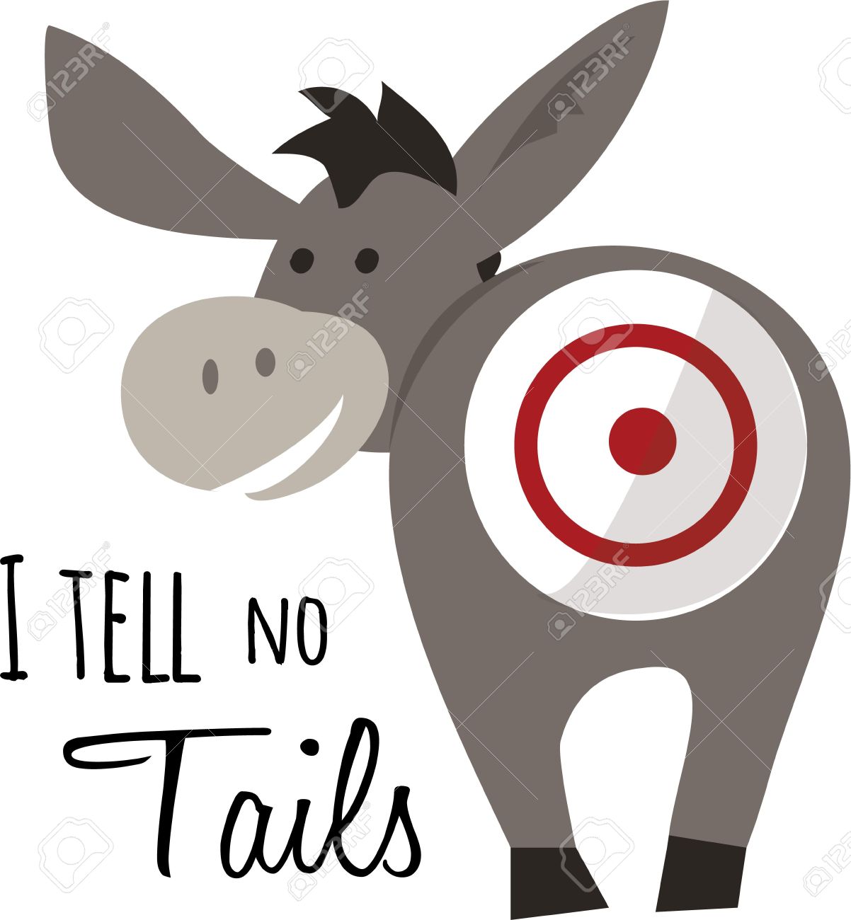 ロバにしっぽをピンは 古典的なゲーム誕生日パーティーのためです のイラスト素材 ベクタ Image