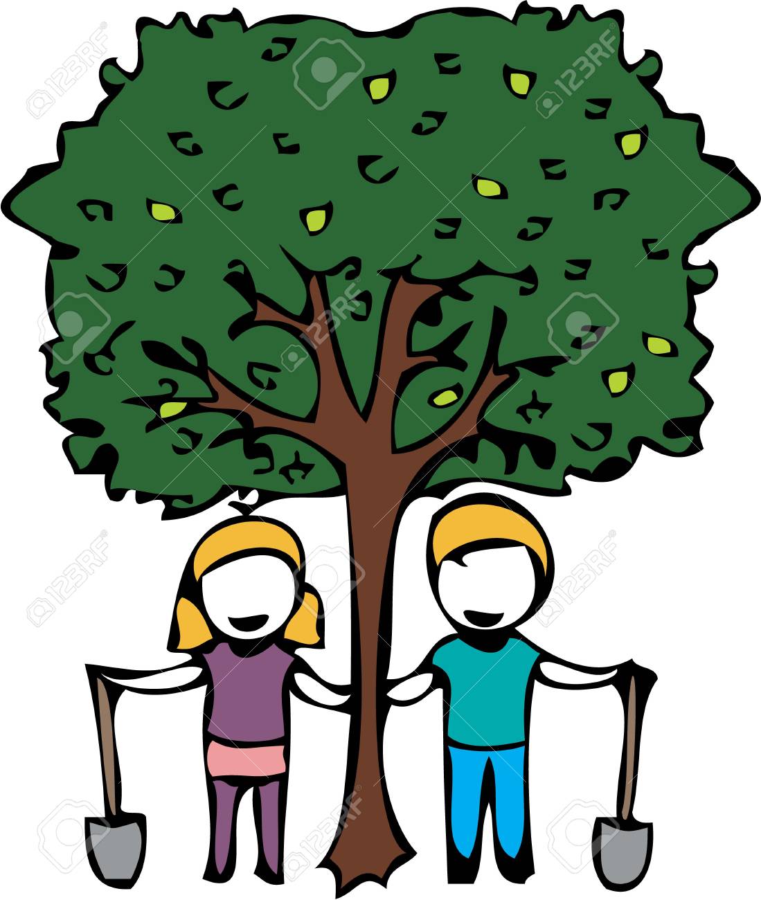 Celebrate Arbor Day By Planting A Tree Royalty Free Cliparts Vectors And Stock Illustration Image