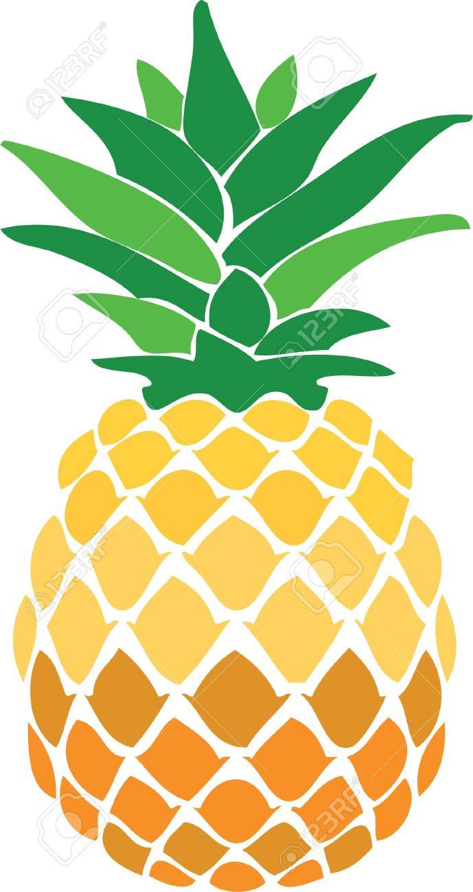 キッチンの装飾やおもてなしの象徴としてパイナップルを使用します のイラスト素材 ベクタ Image