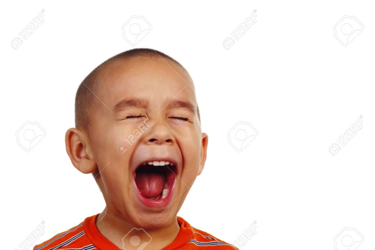 boy screaming with plenty of copy space stock photo picture and