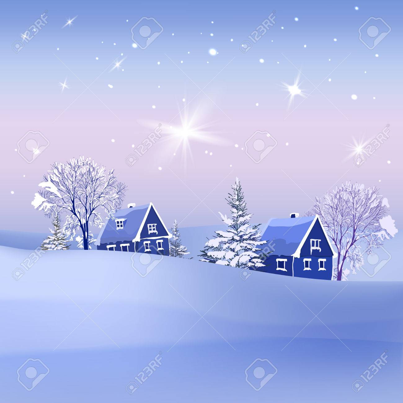 雪景色の背景のイラスト ベクター画像 のイラスト素材 ベクタ Image