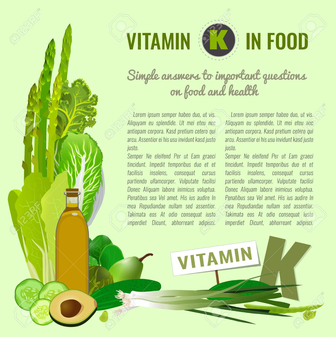 No vitamina verduras que k contienen