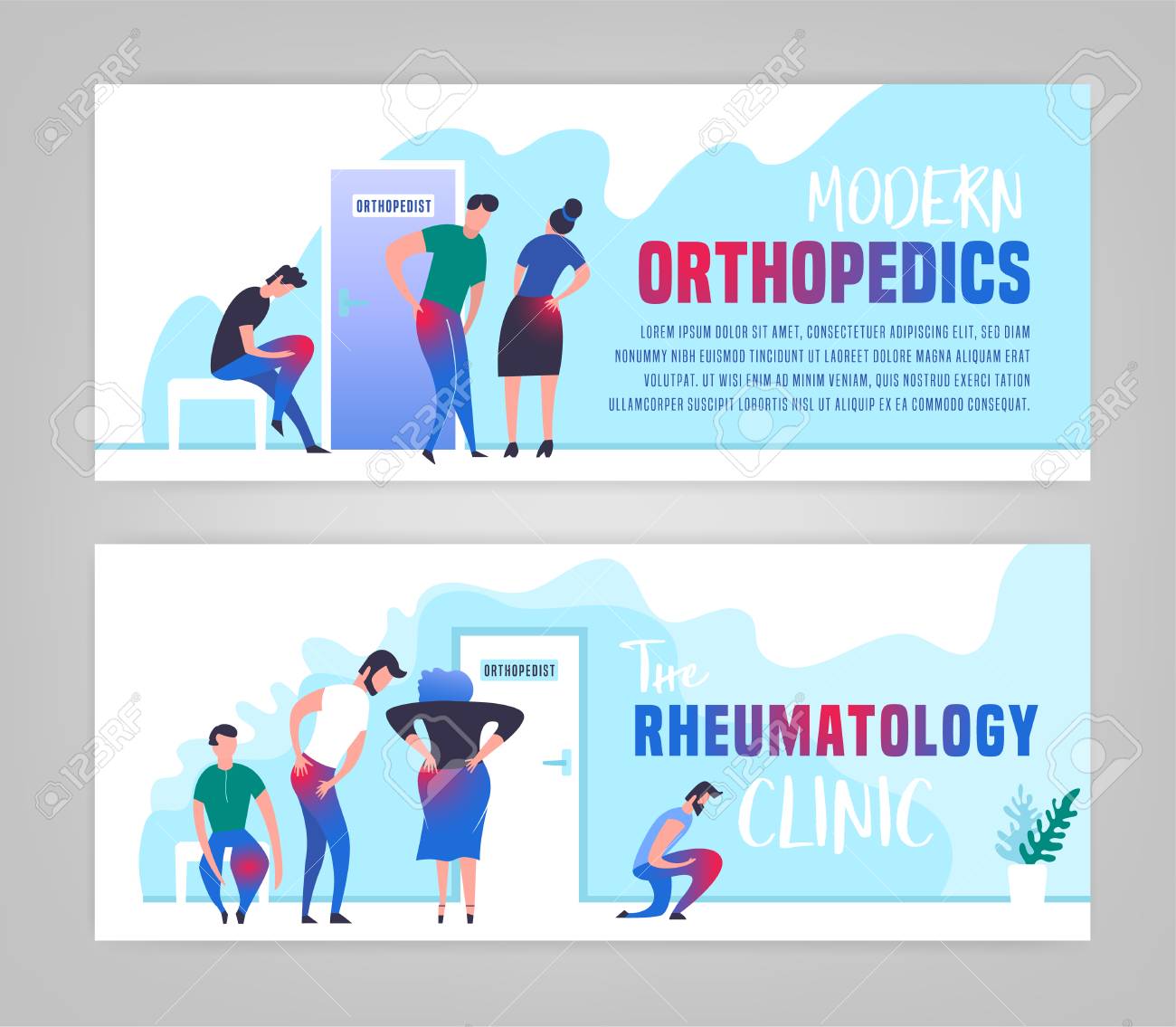 Osteoarthritis illustration in modern vanguard simplistic style. Hip and knee bones injury. Orthopedic clinic. Editable vector in bright green, blue, pink colors. Medical, healthcare, science concept. - 123182679 Osteoarthritis illustration in modern vanguard simplistic style. Hip and knee bones injury. Orthopedic clinic. Editable vector in bright green, blue, pink colors. Medical, healthcare, science concept. - 123182679