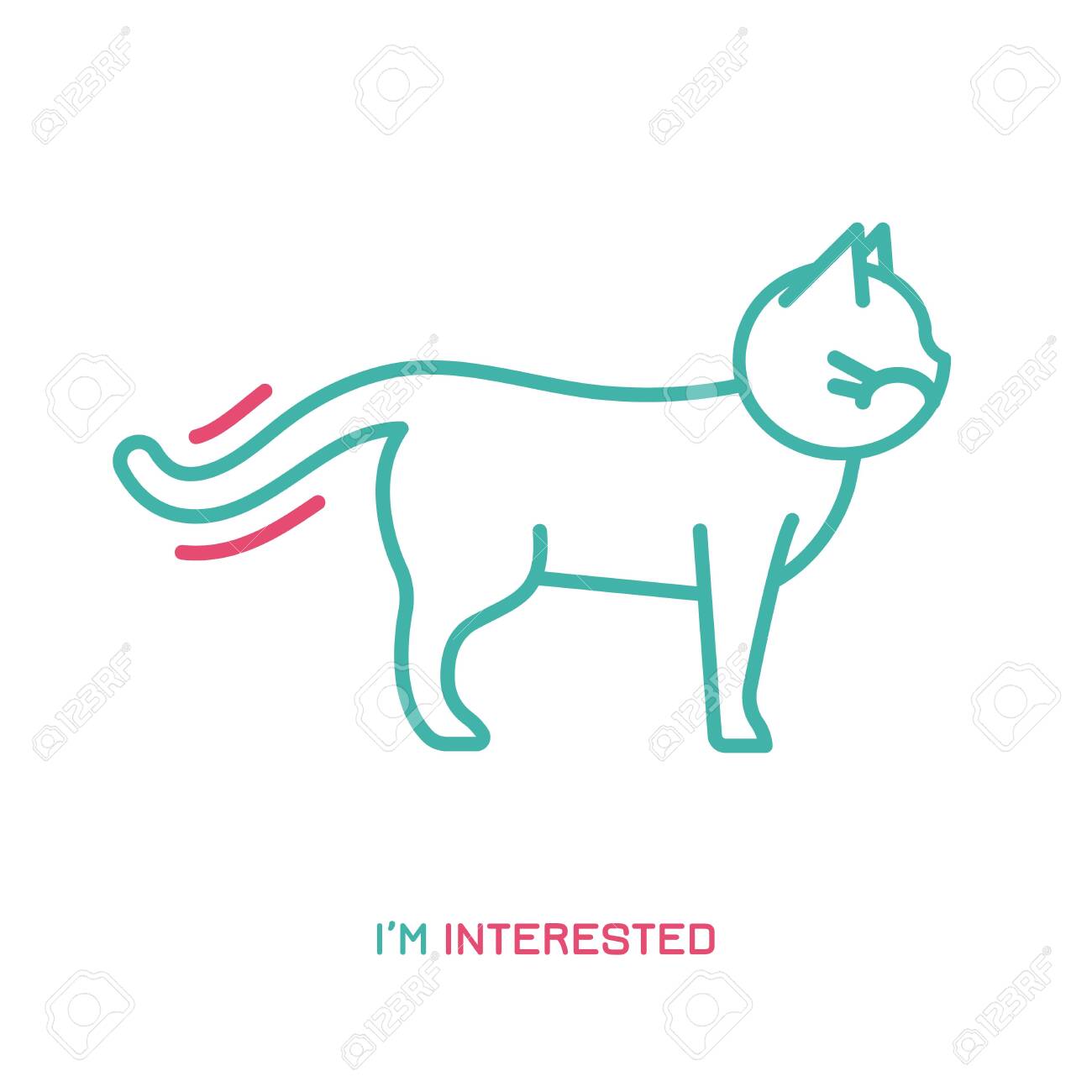 Cat behavior icon. Domestic animal or pet tail language. I am interested. Kitty reaction. Simple icon, symbol, sign. Editablel vector illustration isolated on white background - 132190048 Cat behavior icon. Domestic animal or pet tail language. I am interested. Kitty reaction. Simple icon, symbol, sign. Editablel vector illustration isolated on white background - 132190048